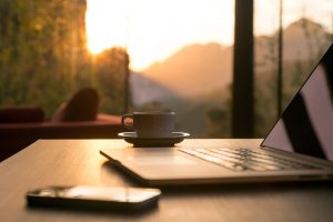 laptop and coffee