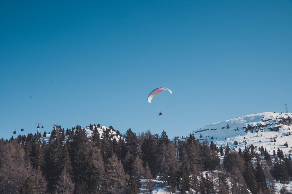 paragliding in the Dolomites