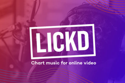 Lickd heading in purple and pink colours