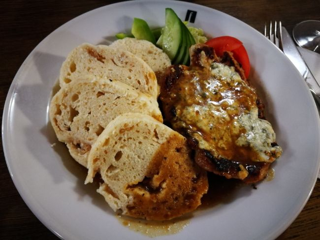 image of traditional Czech food in a restaurant
